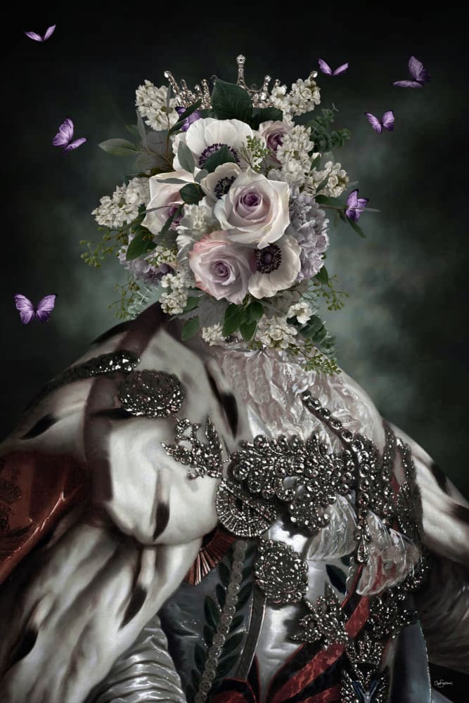 Royal Floral Figure by Sue Skellern — canvas wall art