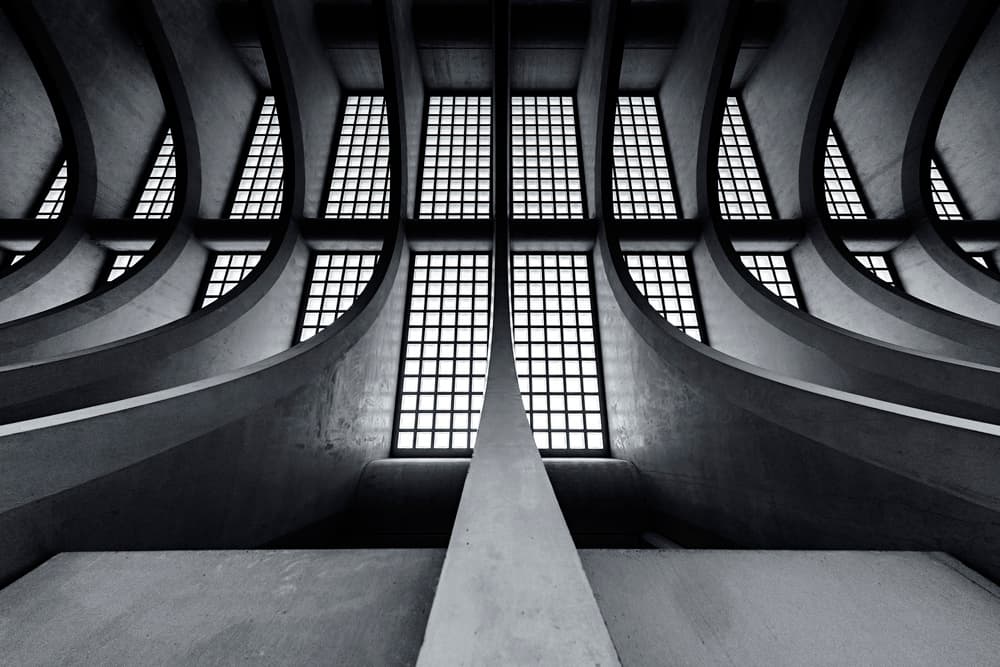 Modern Concrete Geometry by Gerard Jonkman — canvas wall art