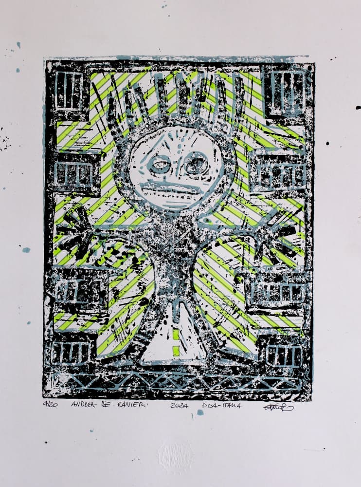 Tribal Spirit Figure by andrea de ranieri — canvas wall art