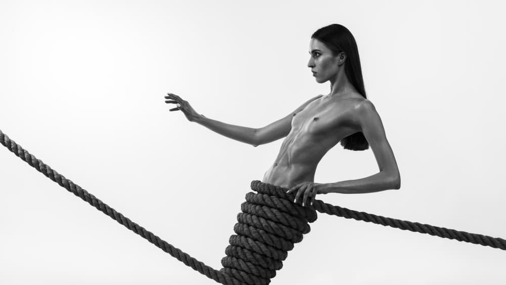 Rope Mermaid Figure by AURIMAS VALEVICIUS — canvas wall art