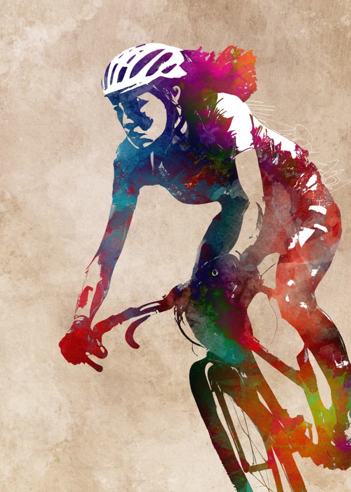 Vibrant Cycling Spirit by Justyna Jaszke — canvas wall art