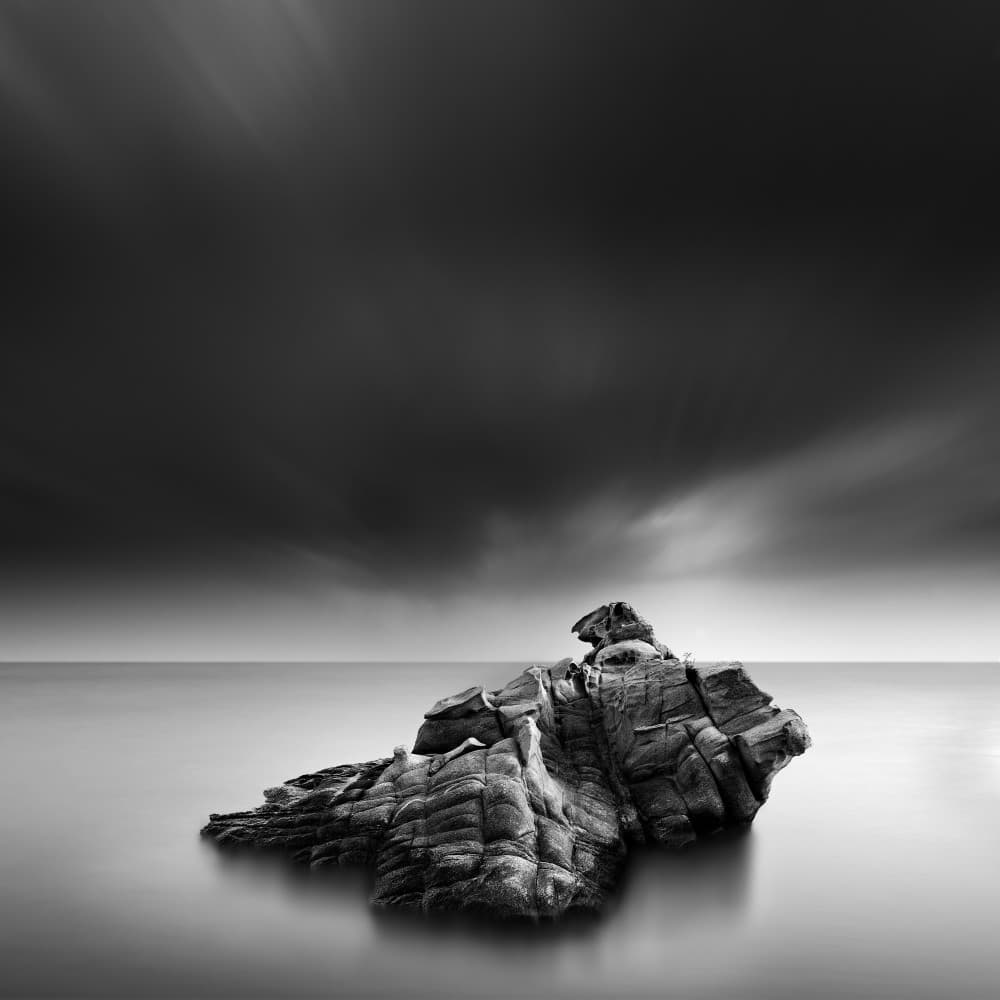 Moody Ocean Rock by George Digalakis — canvas wall art