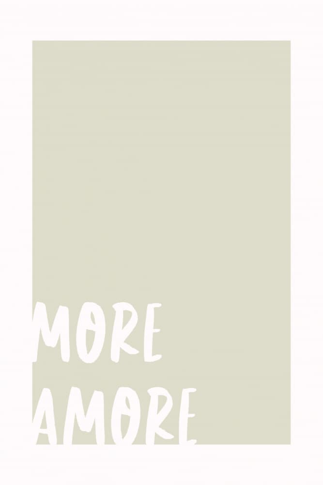 More Amore Sage Green by Treechild — canvas wall art