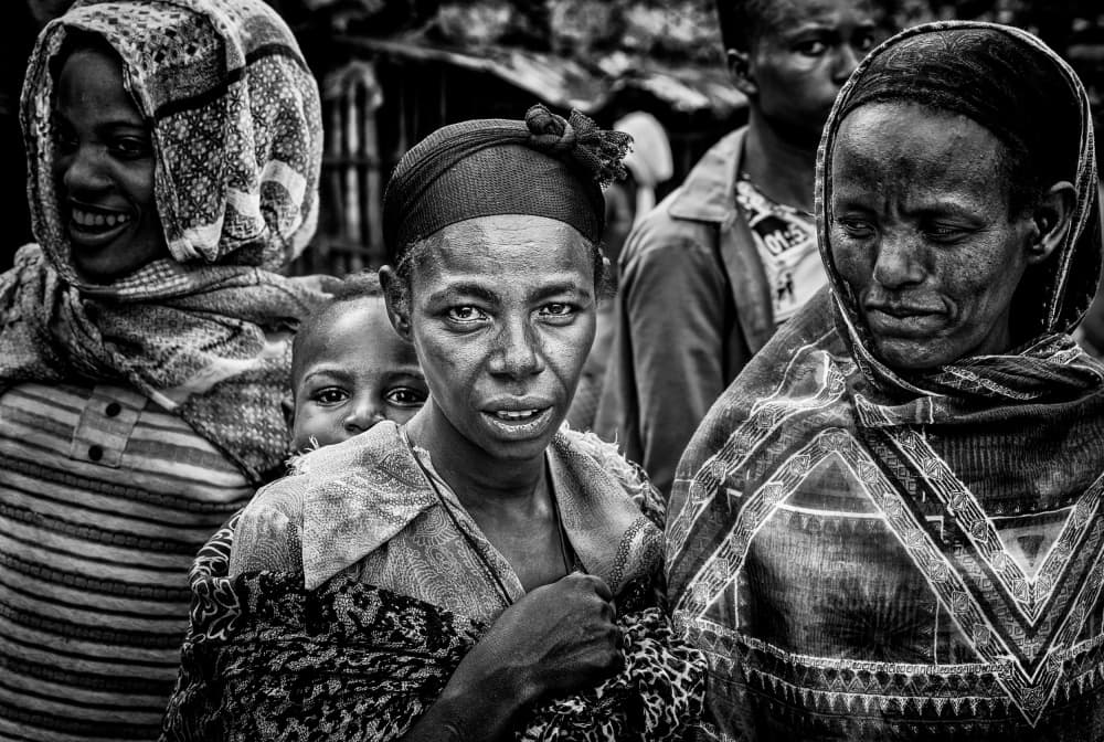 African Women's Faces by Joxe Inazio Kuesta Garmendia — canvas wall art
