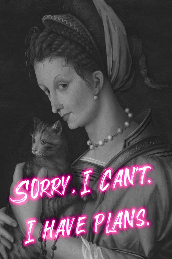 Sassy Woman Cat Plans by Talitha McQueen — canvas wall art