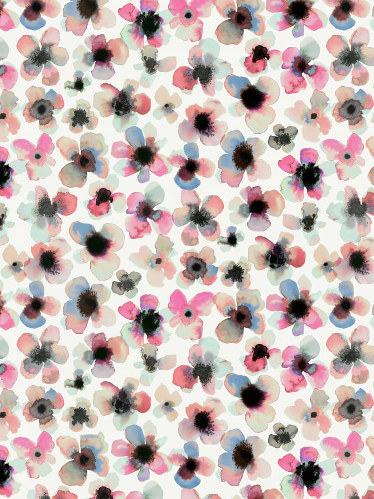 Watercolor Floral Pattern by Ninola Design — canvas wall art