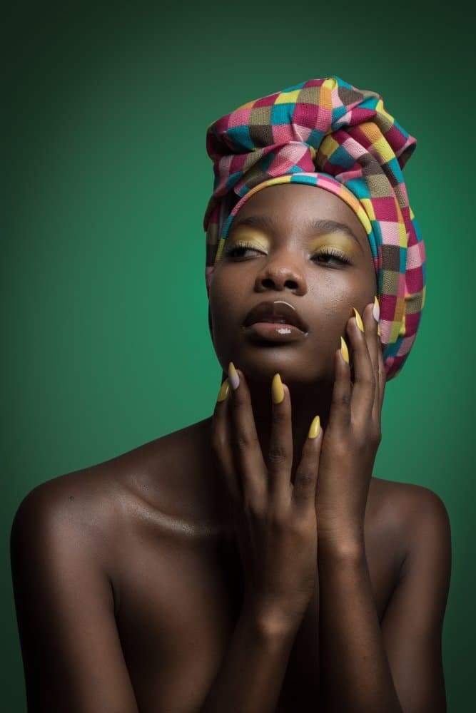 Vibrant Headwrap Elegance by Christian Kurz — canvas wall art