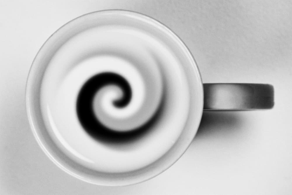 Abstract Coffee Swirl by Leif Løndal — canvas wall art
