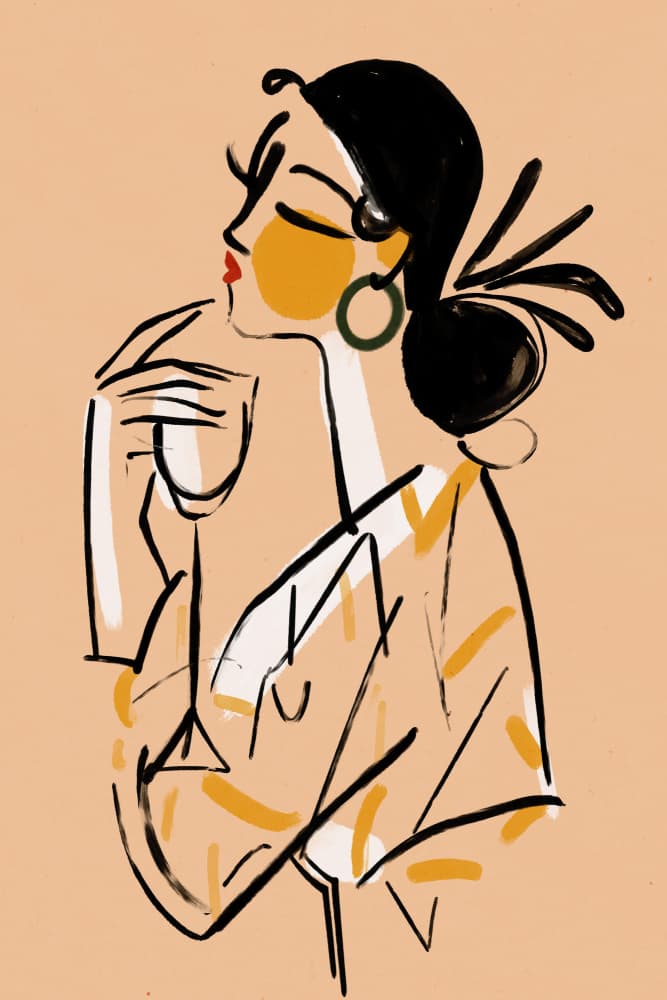 Chic Contemplation by Treechild — canvas wall art