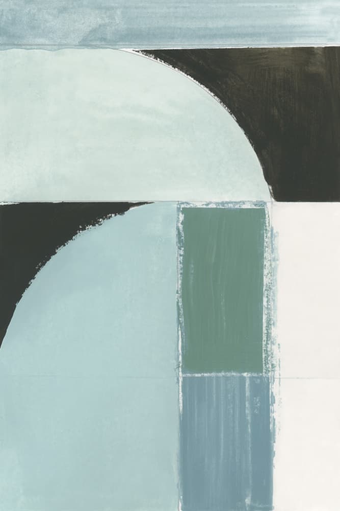 Muted Geometric Curves by cartissi — canvas wall art