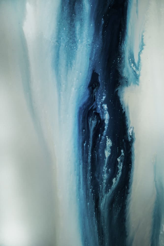 Flowing - Deep Blue by Petra Meikle de Vlas — canvas wall art