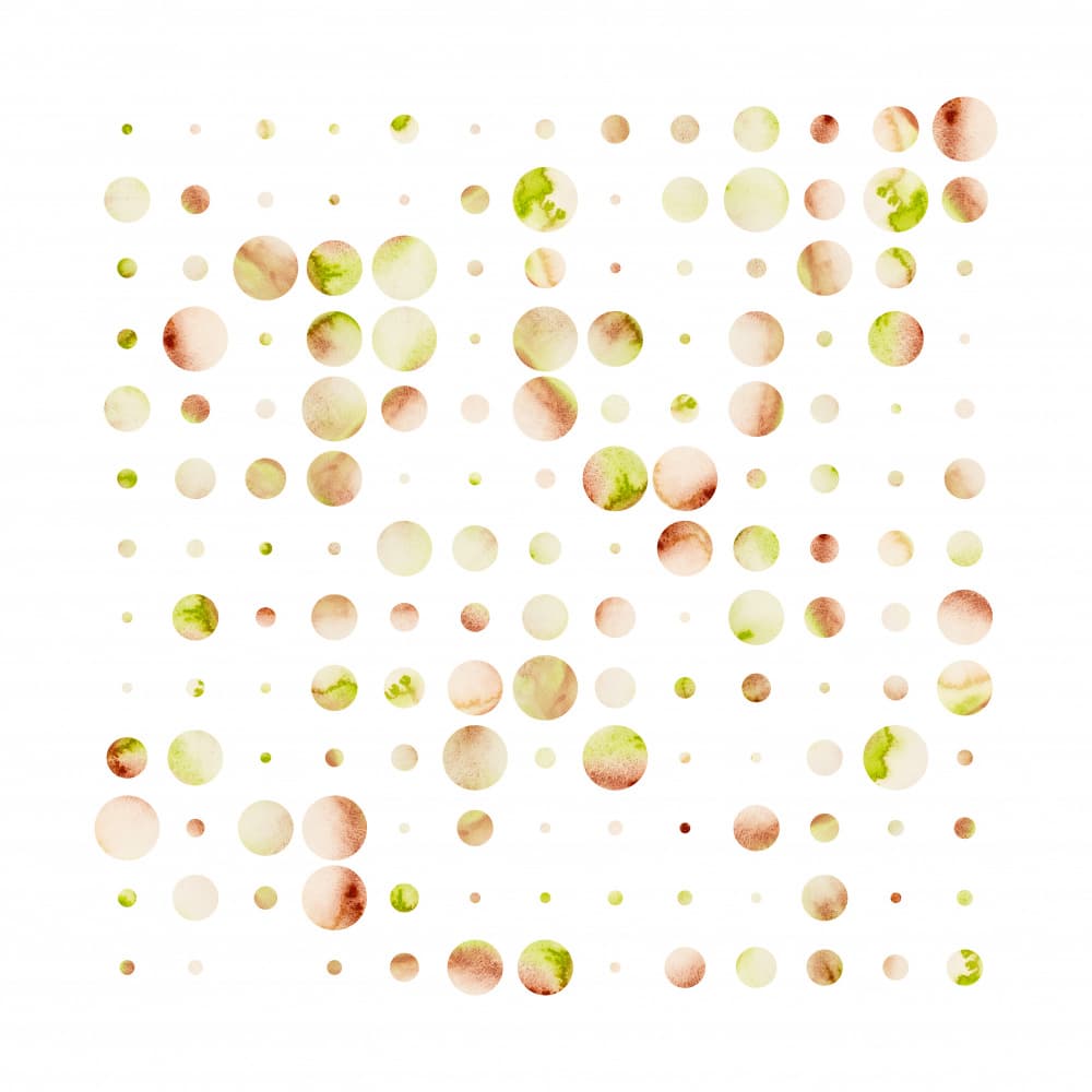 Organic Watercolor Dots by Fabiana Silveira — canvas wall art