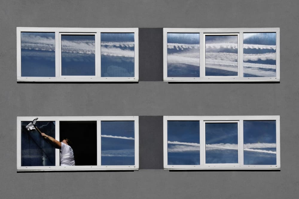 Window Cleaner's Reflections by Darko Cuder — canvas wall art