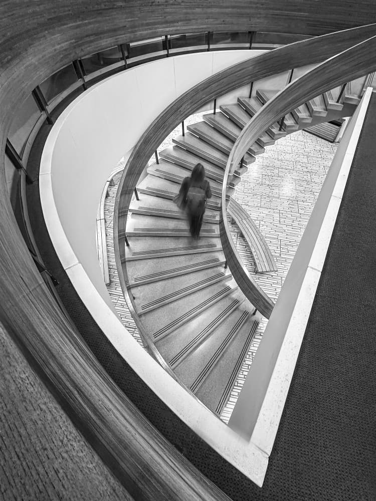 Spiral Staircase Movement by Sonya Liu — canvas wall art