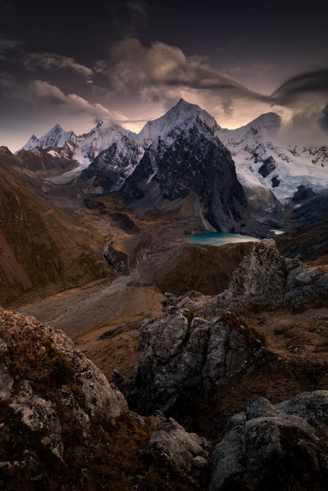 Dramatic Alpine Peaks Lake by Karol Nienartowicz — canvas wall art