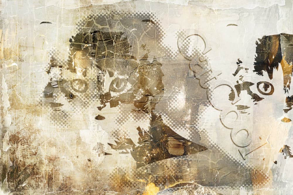 Distressed Feline Gaze by Rafal Kulik — canvas wall art