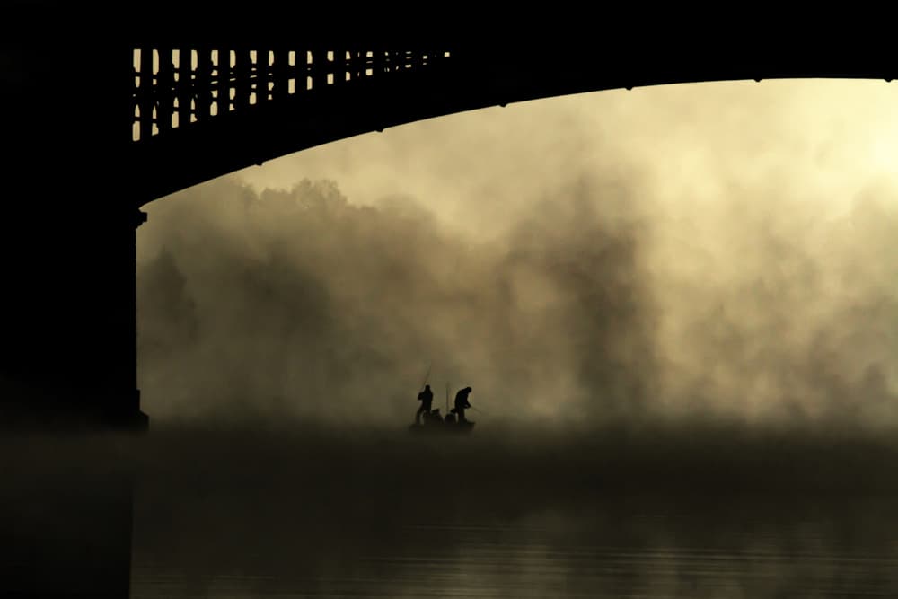 Misty Morning Fishing by Barré Thierry — canvas wall art