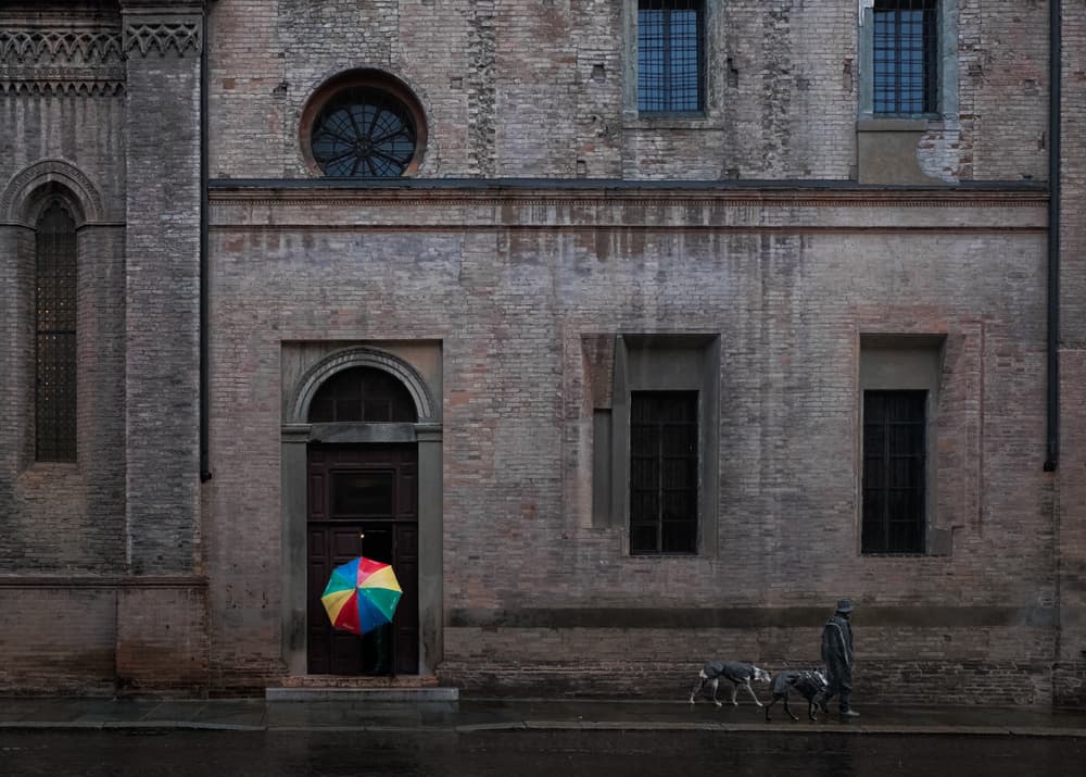 Colorful Rainy City by Luca Domenichi — canvas wall art