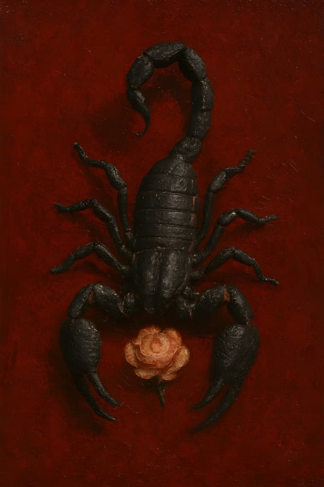 Dark Scorpion And Rose