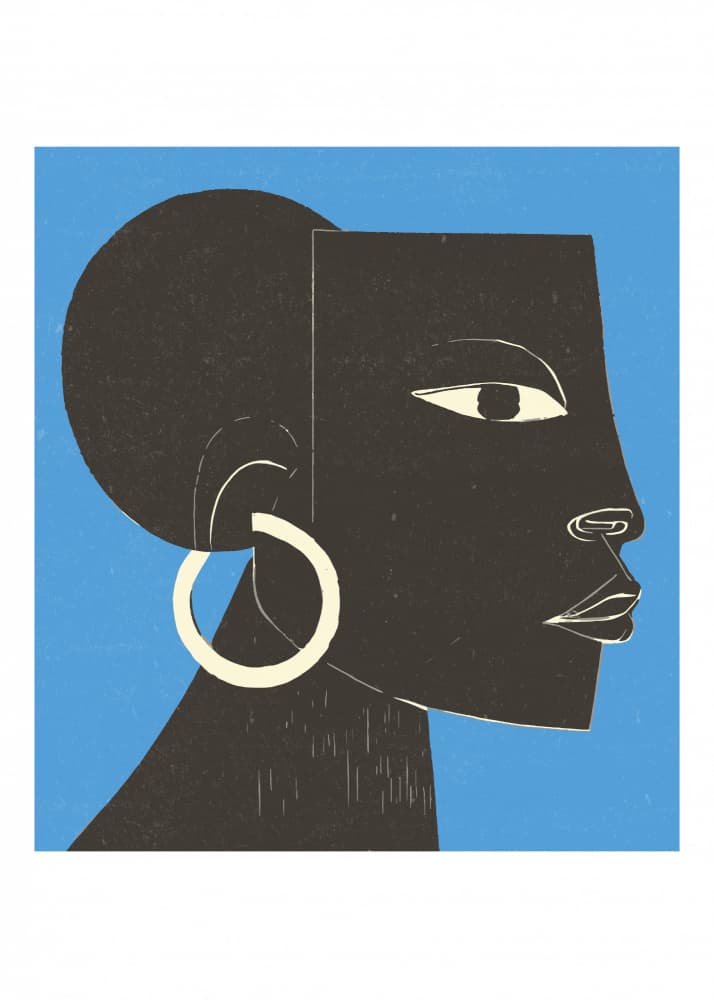 Graphic Profile Woman by The Printable Studio — canvas wall art