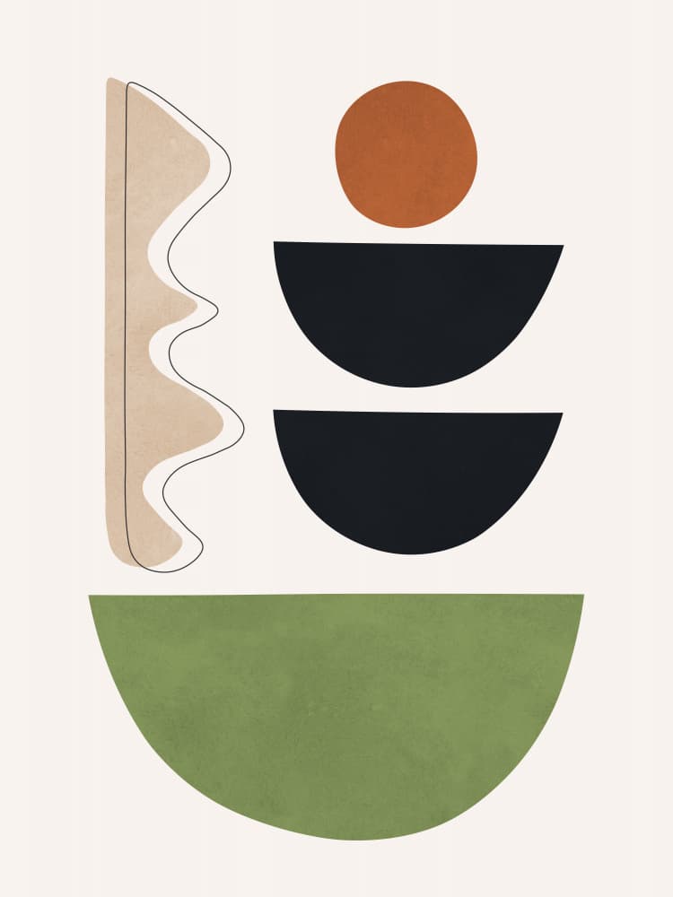 Abstract Desert Shapes by Vitor Costa — canvas wall art
