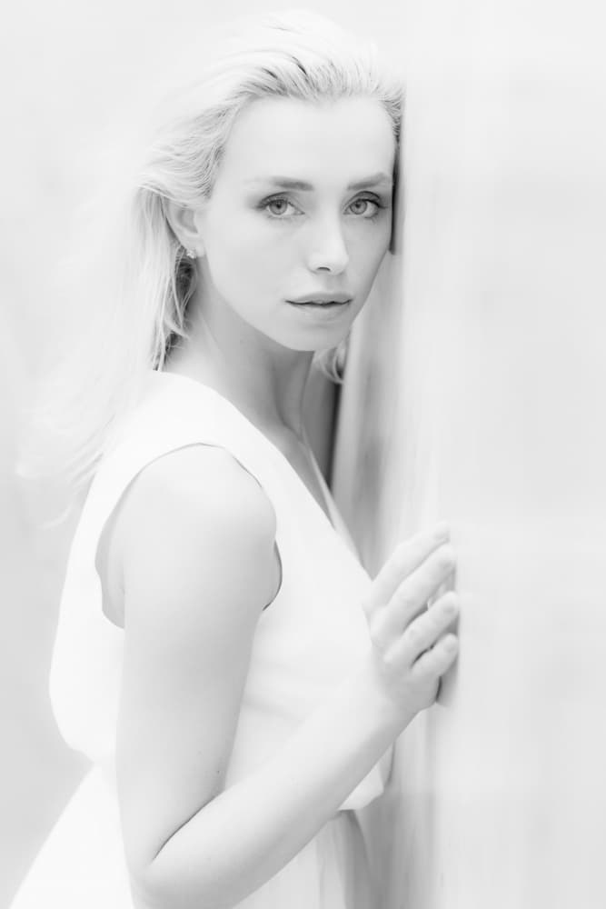 Serene Blonde Portrait by Ashley Sowter — canvas wall art
