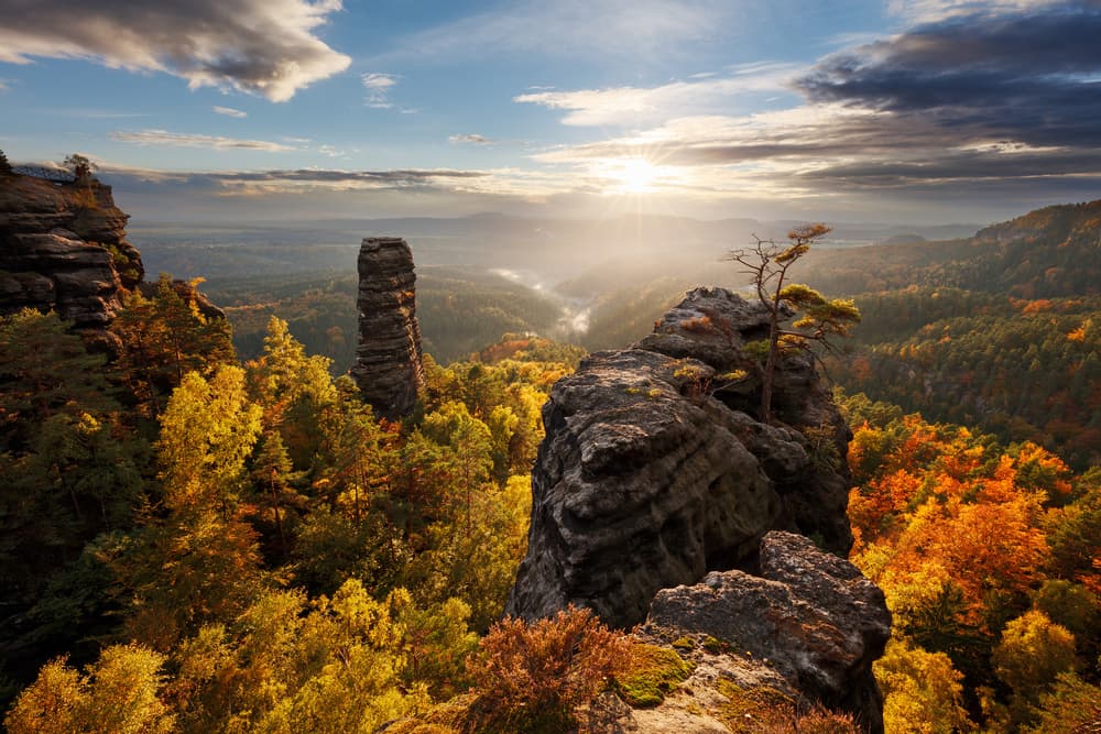 Golden Autumn Mountain View by Martin Rak — canvas wall art