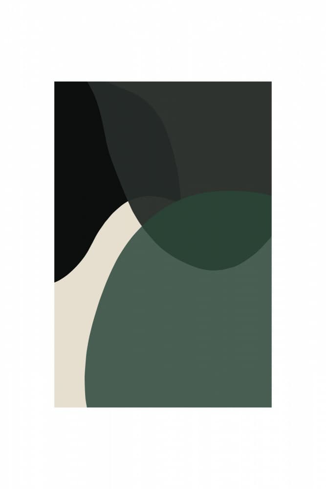 Muted Green Forms by cartissi — canvas wall art