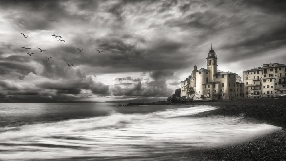 Dramatic Church Seascape by Cristiano Giani — canvas wall art
