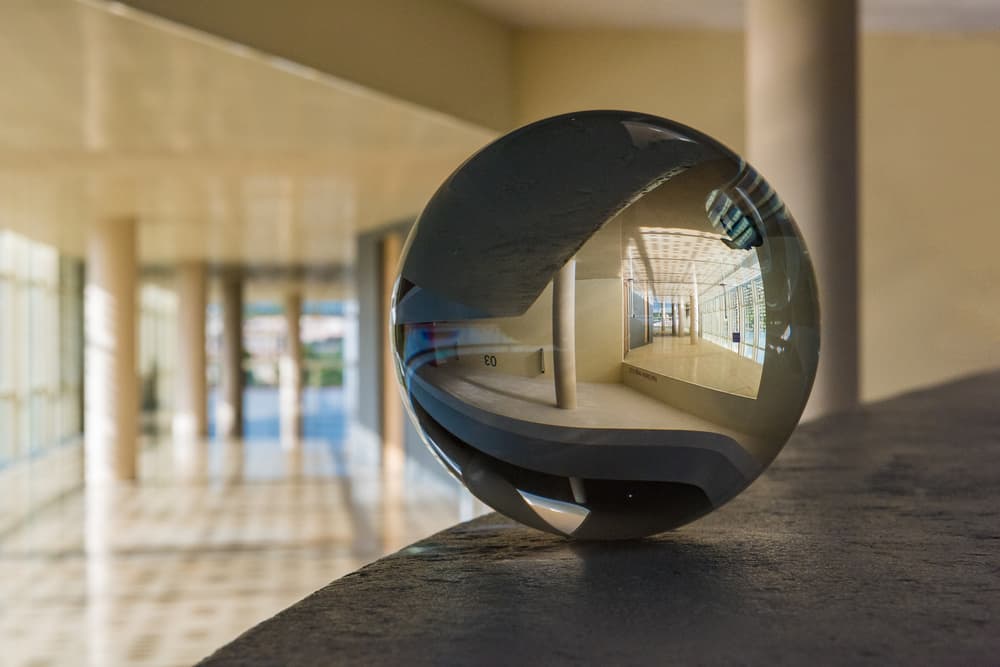 Inverted Hallway Reflection by Marc Pelissier — canvas wall art