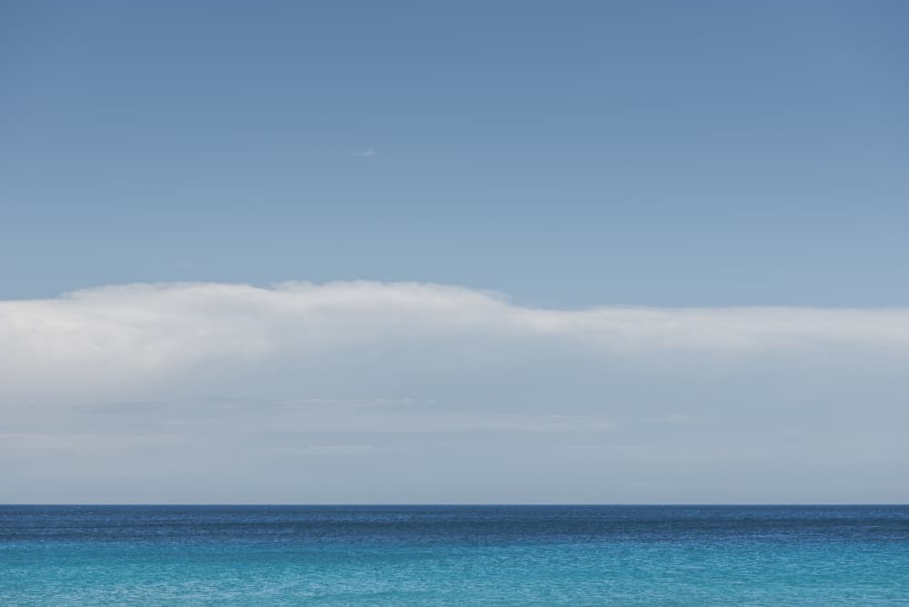 Calm Blue Ocean Horizon by Photolovers — canvas wall art