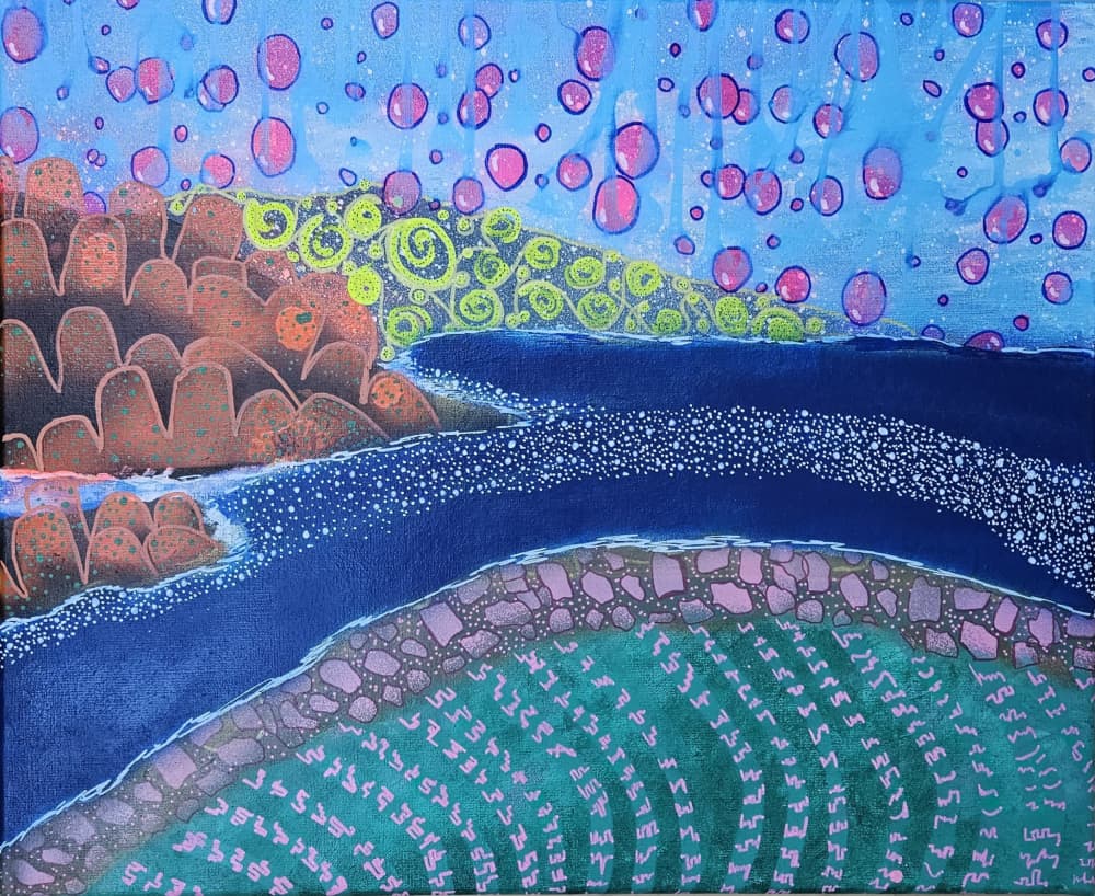 Vibrant Fantasy Landscape by Olea Huuska — canvas wall art