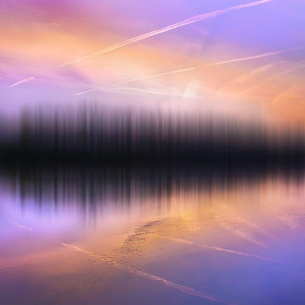 Ethereal Sunset Reflection by Chus Rodríguez — canvas wall art