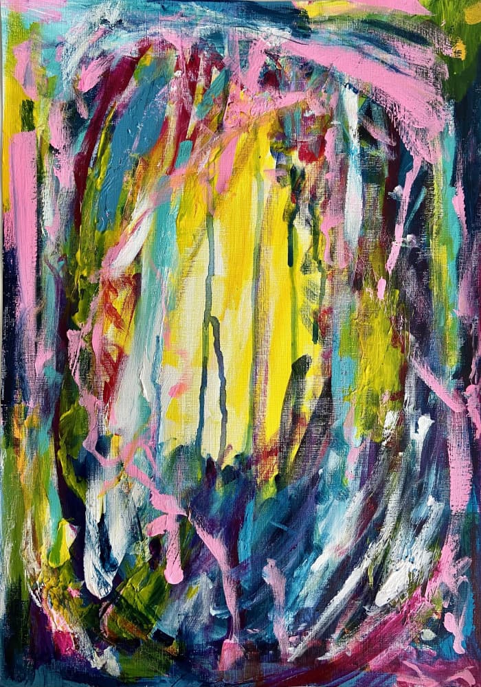 Dynamic Yellow Abstract by Irene Chua — canvas wall art