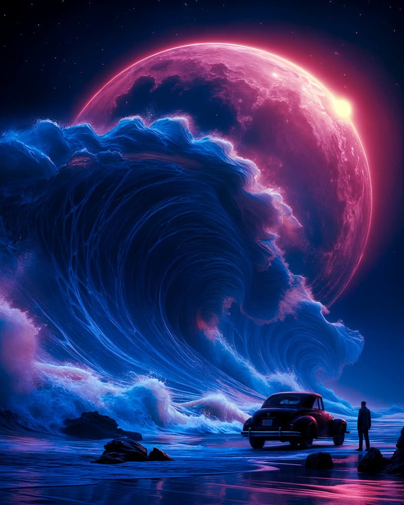 Cosmic Ocean Dream by Ritvik takkar — canvas wall art