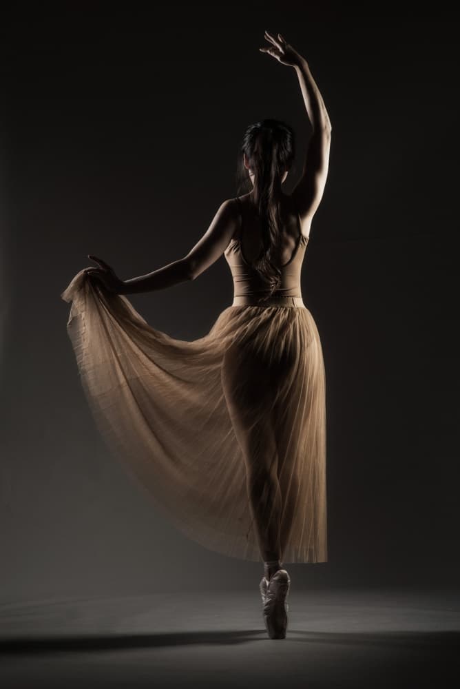 Graceful Ballerina Silhouette by Axel K. Schoeps — canvas wall art