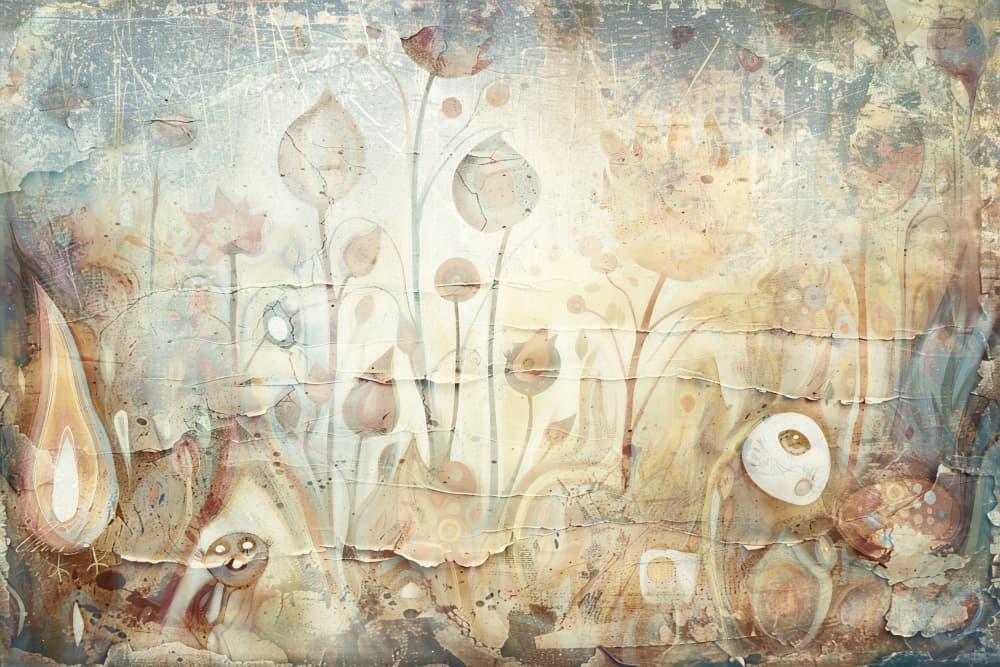 Flower Floral Art Illustration Wallart 050 by Rafal Kulik — canvas wall art