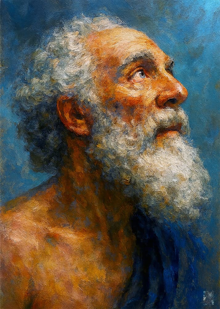Wise Old Man's Gaze by Osvaldo Russo — canvas wall art