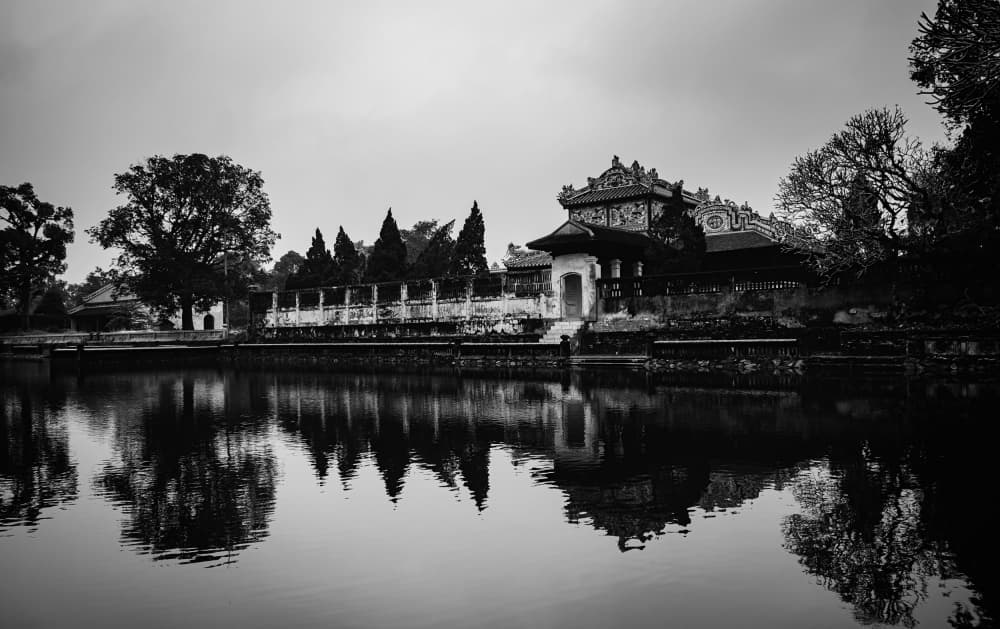 Imperial Palace Reflection by Dahlia Ambrose — canvas wall art
