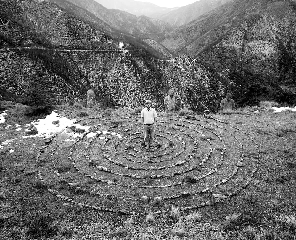 Contemplative Mountain Labyrinth by Carlo Ferrara — canvas wall art