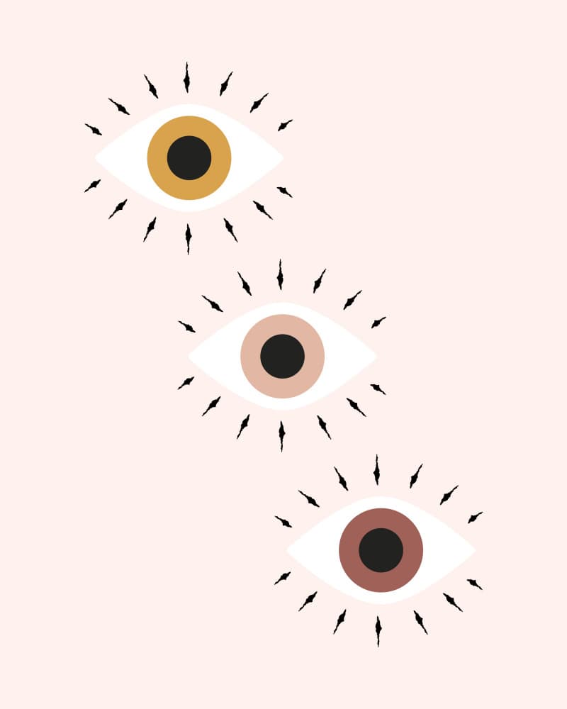 Colorful Mystic Eyes by KsanaKalpa — canvas wall art