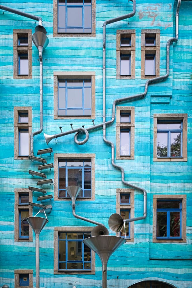 Musical Rain Pipes by Peter Pfeiffer — canvas wall art