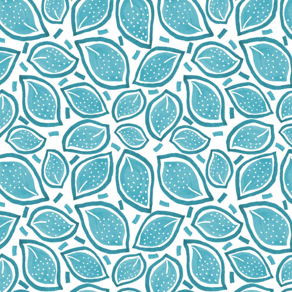Organic Teal Leaves by Michele Channell — canvas wall art