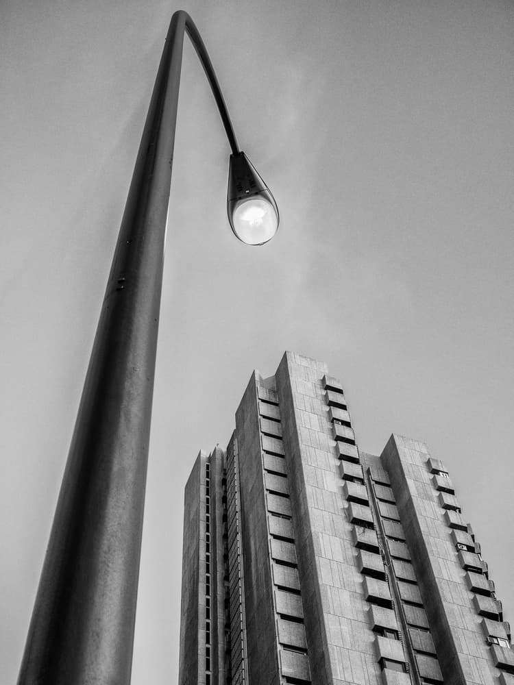Brutalist Urban Light by Bego Amare — canvas wall art
