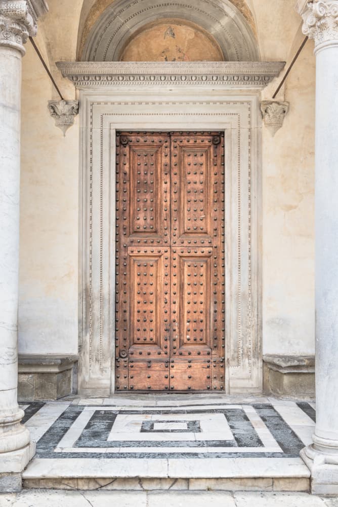 Ornate Studded Doorway by Photolovers — canvas wall art