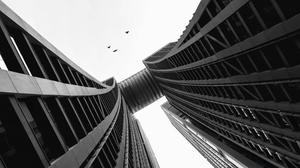Architectural Sky Bridge by Emma Zhao — canvas wall art