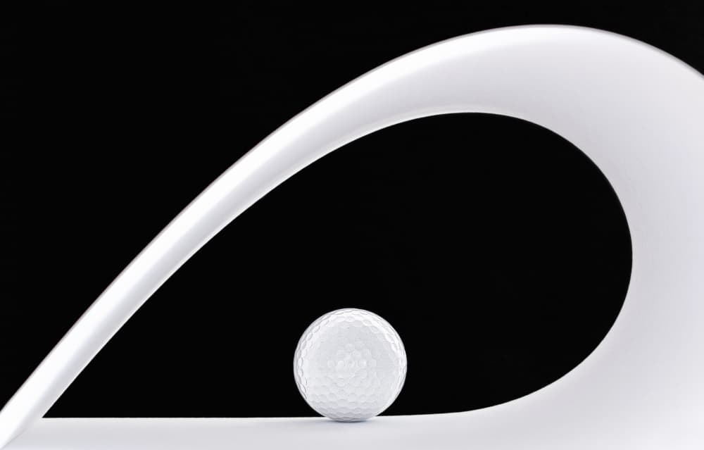Elegant Golf Ball Curve by Burghard Nitzschmann — canvas wall art