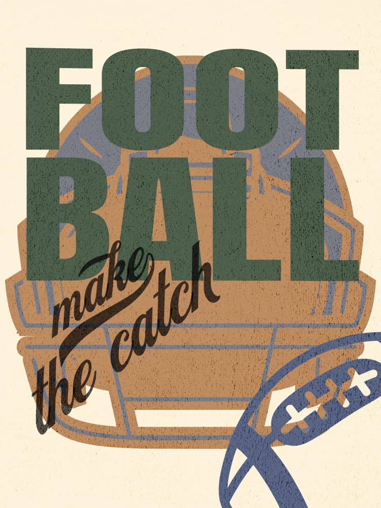 Football Make The Catch by Pictufy Studio IV — canvas wall art