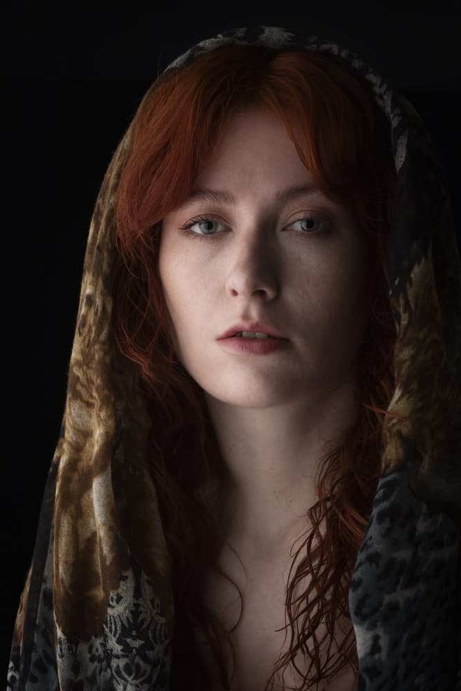 Serene Redhead Portrait by Jan Slotboom — canvas wall art