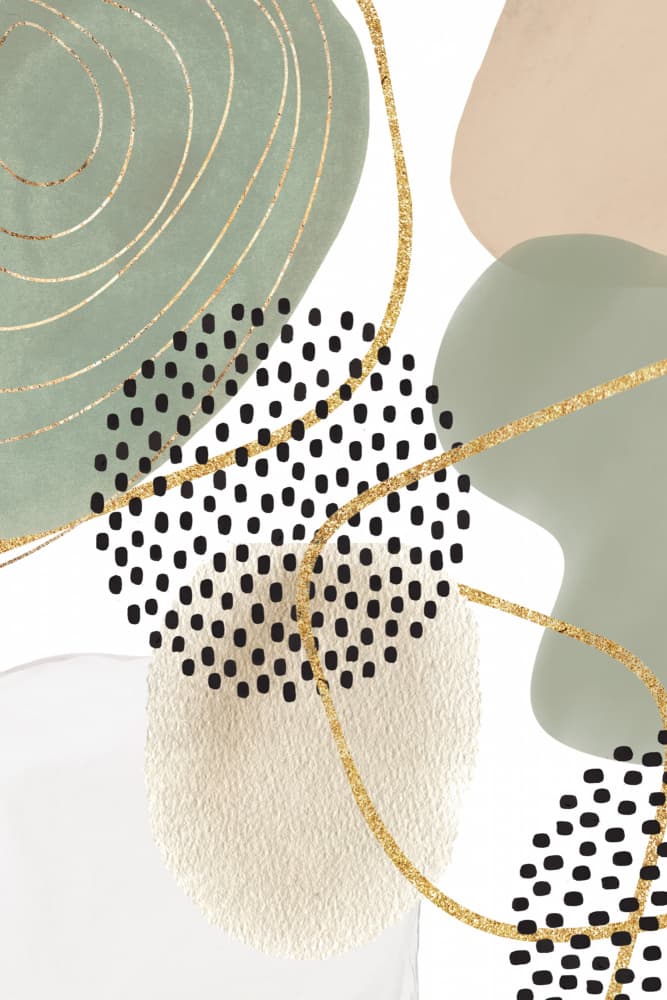 Sage Gold Abstract by Sally Ann Moss — canvas wall art